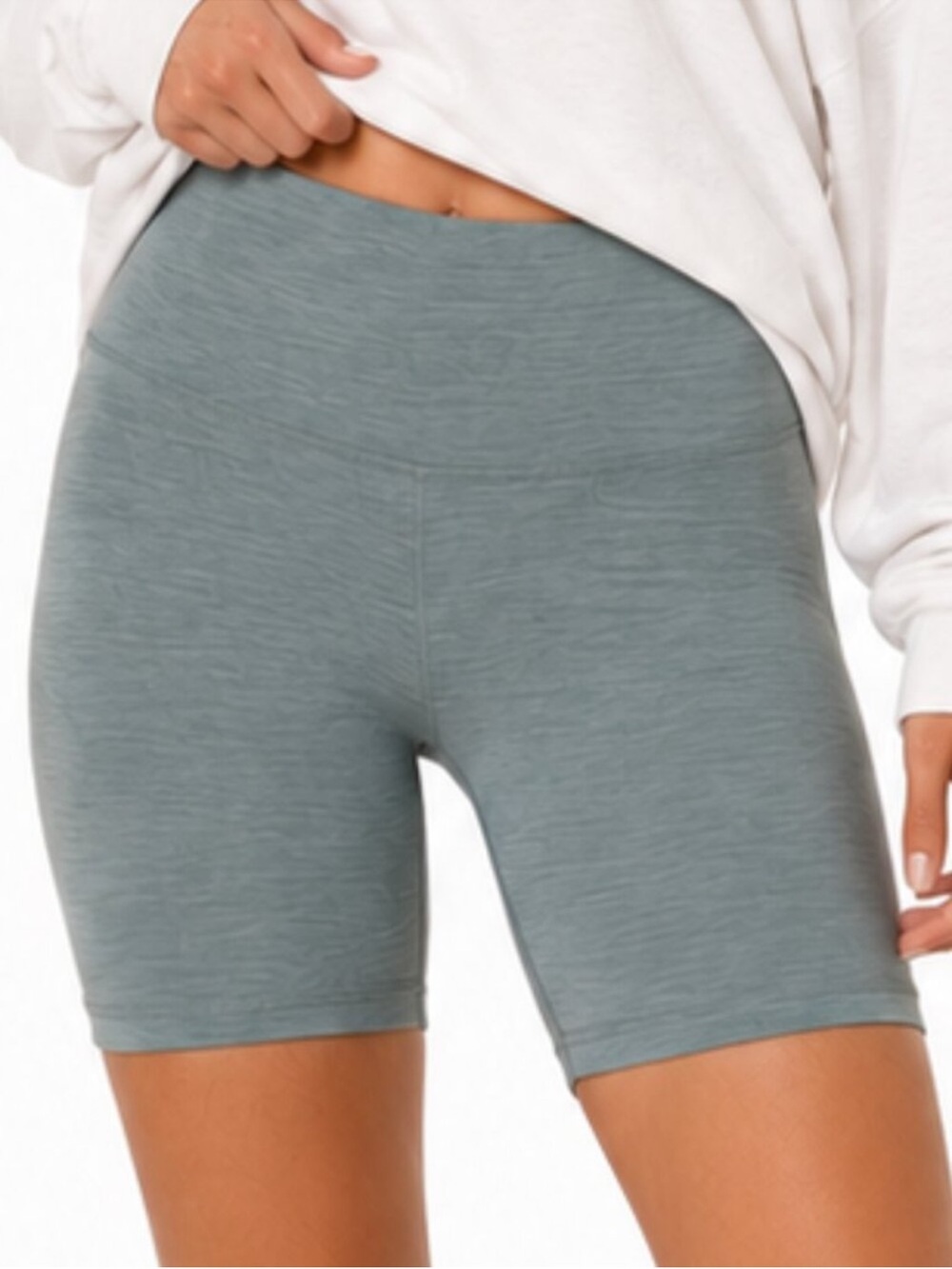 Lululemon Align Short 8” in Heathered Tidewater Teal Size 4